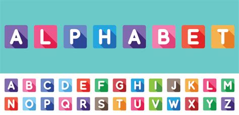 Colourful Square Alphabet Paperzip