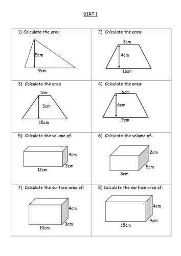 Area Of 2d Shapes Teaching Resources