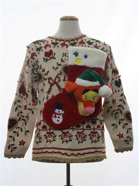 1980s Musical Hand Embellished Ugly Christmas Vintage Sweater 80s