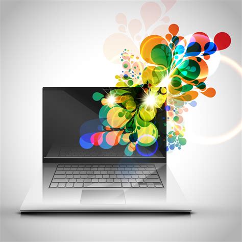 Colorful laptop design vector illustration 322079 ...