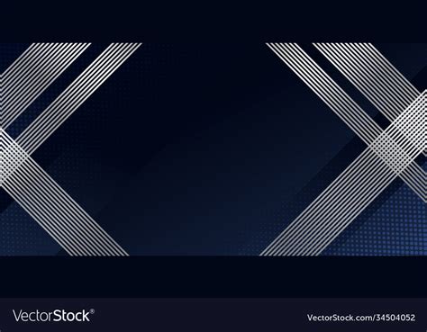 Abstract Background Dark Blue With Modern Silver Vector Image