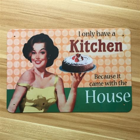Metal Tin Signs Kitchen Vintage Plaques Sexy Lady Cake Food House Bar