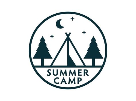 camping badge set camp logo logo design tent logo