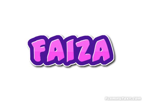 Faiza | may allah remove your hardship. Faiza Logo | Free Name Design Tool from Flaming Text