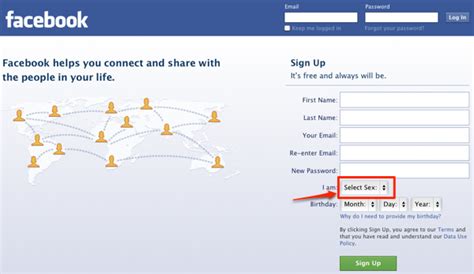 Sex On The Facebook Sign Up Form Getting More Awesome