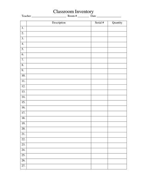 Free Blank Checklist Template