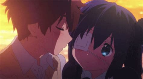 GIF De Anime Cheek Kiss Tenor