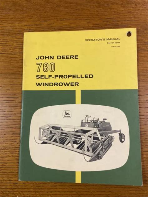 JOHN DEERE Self Propelled Windrower Manual OME PicClick