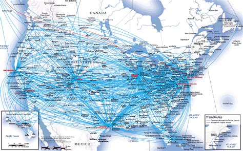 United Airlines Route Map Usa And Canada