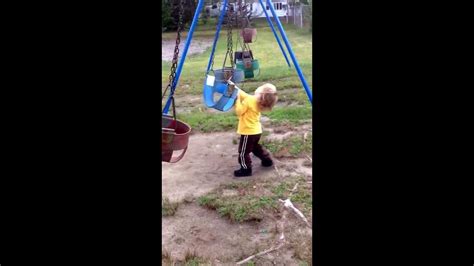 Kid Gets Hit With Swing Youtube