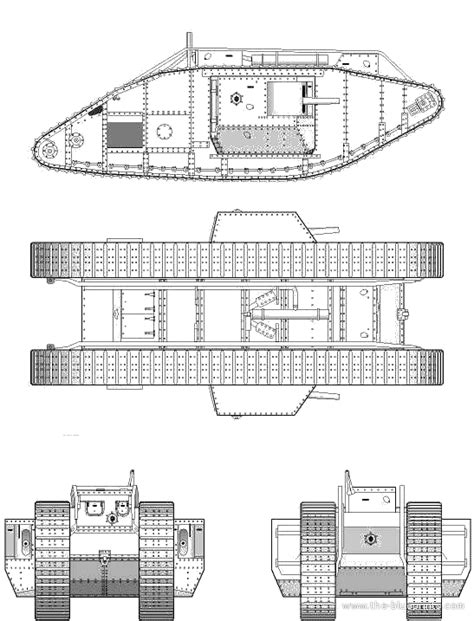 Mark V Male Wwi 547×717 Blueprints British Tank Ww1 Tanks