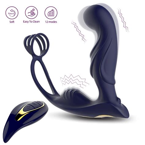 Male Prostate Massage Vibrator Anal Plug Silicone Waterproof Massager Stimulator Butt Delay