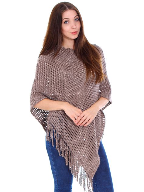 Simplicity Womens Lady Knitted Shawl Wrap Tassel Edge Sweater
