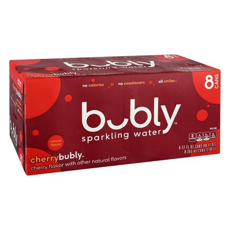 Bubly Cherry Sparkling Water 12 Oz Cans Shop Water At H E B