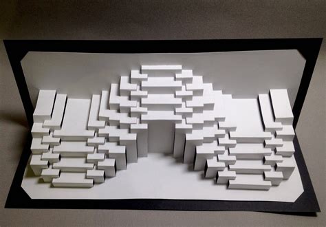 Diy Template Waves 4 Kirigami Pop Up Paper Etsy