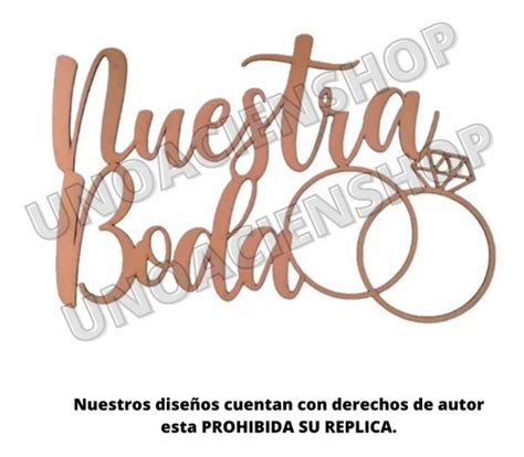 Letrero Nuestra Boda x cm Mdf Decoración Mesa Fiesta Envío gratis