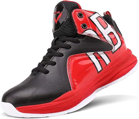 Boys Basketball Kid Trainers Shoes Outdoor Sneakers High Top Sport