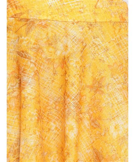 Yellow Foil Organza Skirt Truebrowns Lifestyle Pvt Ltd 3061545