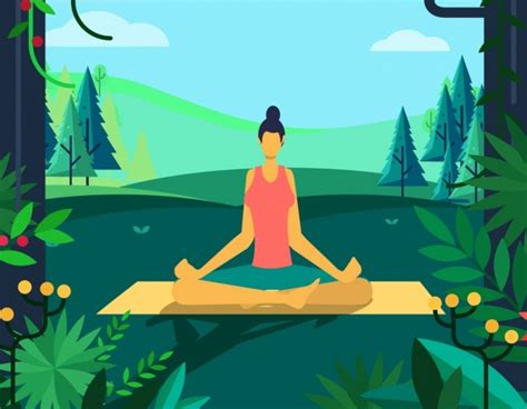 Free Yoga Cartoon Images Download Goimages Garden