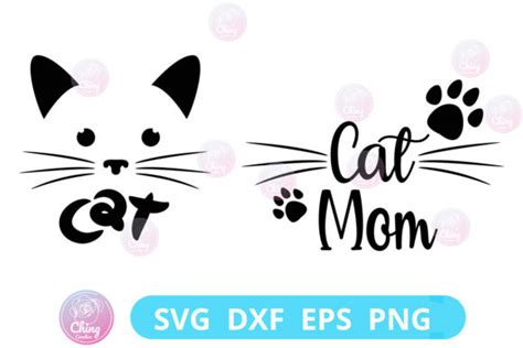 Cat Svg Cat Mom Clipart Cut File Png Graphic By Chingcreative