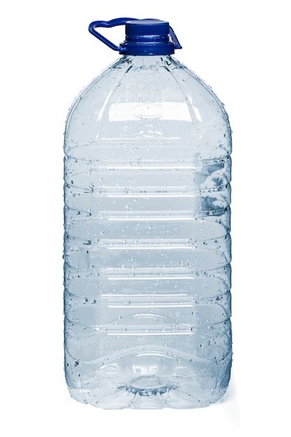 Premium Photo Close Up View Of An Five Litres Empty Plastic Water Bottle Isolated On A White