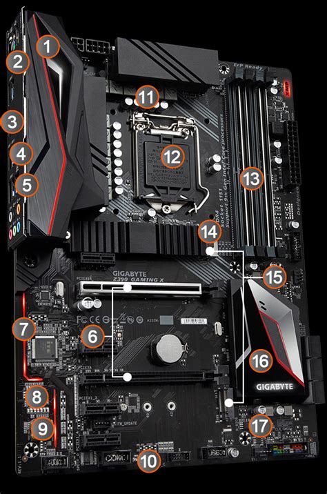 Z390 Gaming X Rev 11 Key Features Motherboard Gigabyte