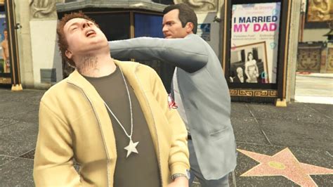 Gta 5 Michael Hit His Son To Save Time Gta 5 Glitch Youtube