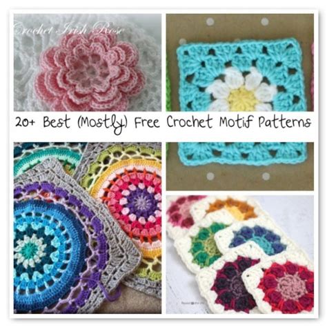 20 Best Mostly Free Crochet Motif Patterns Crochet Patterns How