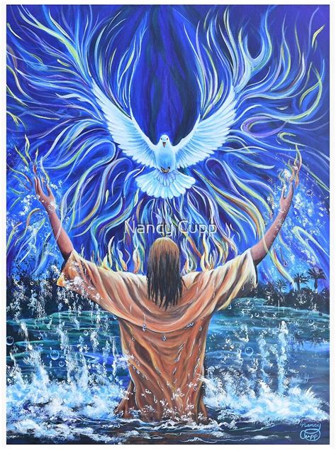 Holy Fire Baptism Art Board Print For Sale By Nancy Cupp Redbubble