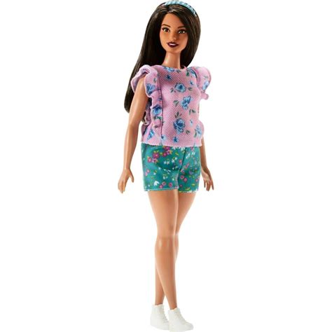 Barbie Fashionistas Doll Curvy Body Type Wearing Floral Frills