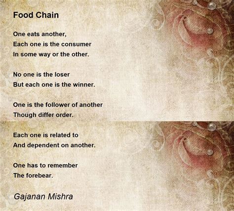 Food Chain Food Chain Poem By Gajanan Mishra