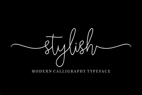 The Modern Calligraphy Typeface Stylish Is Handwritten In Cursive Script