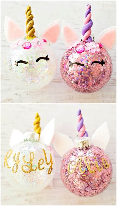 Diy Unicorn Ornaments How To Make These Glitter Baubles