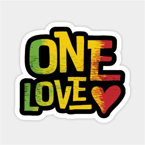 One Love Reggae Music Rasta Colours One Love Magnet Teepublic