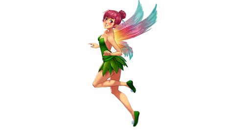 Download 2931x1649 Anime Girl Fairy Wings Jumping