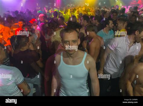 New York Ny Usa Men Dancing Inside Gay Nightclub The Xl On 512