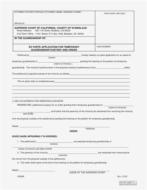 Free Fillable Custody Forms Printable Forms Free Online