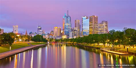 Melbourne And Yarra River At Dawn Print Photos Fine Art Landscape