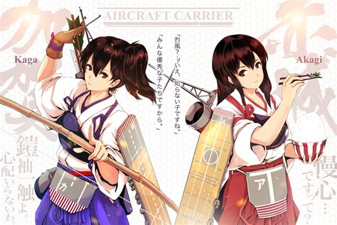 Kancolle Hd Kaga And Akagi Carriers In Action