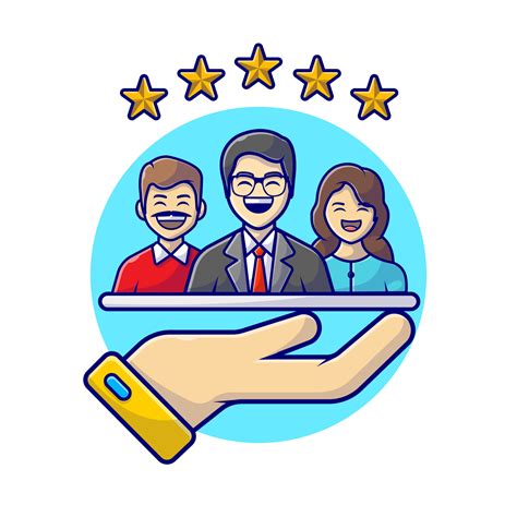 Feedback Review Cartoon Vector Icon Illustration People Business Icon
