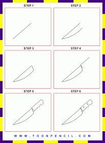 Here you can explore hq knife transparent illustrations, icons and clipart with filter setting like size, type, color etc. 222-How to draw a Knife for kids (step by step) | Art Projects - Step by step | Pinterest | Kid ...