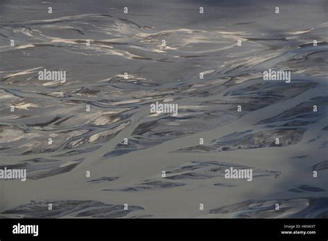 Aerial View Of Glacial Rivers South Iceland Stock Photo Alamy