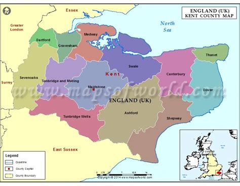 Buy Printed Kent County Map