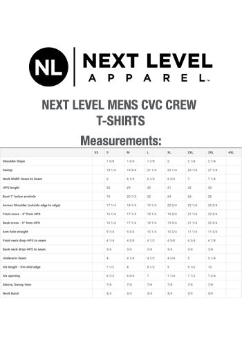 Printed Next Level Mens Cvc Crew T Shirts Nl6210 Discountmugs