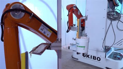 Okibo Wall Plastering Robot Demonstration Youtube