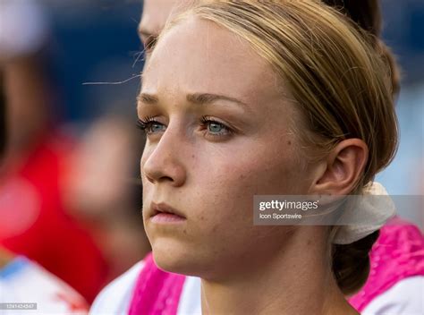 chicago red stars forward sarah luebbert watches activities prior to news photo getty images