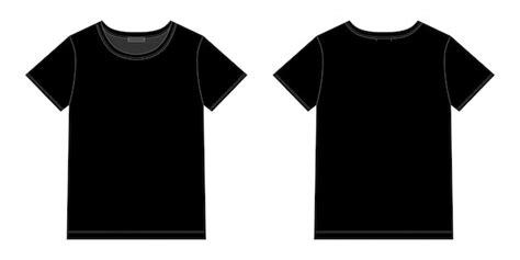 Diseño De Camiseta Negra Vector Frontal Y Posterior Camiseta Técnica