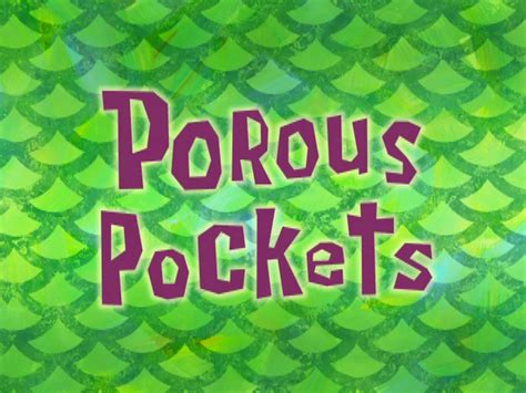 Spongebob Squarepants S06 11a Porous Pockets Full Episode
