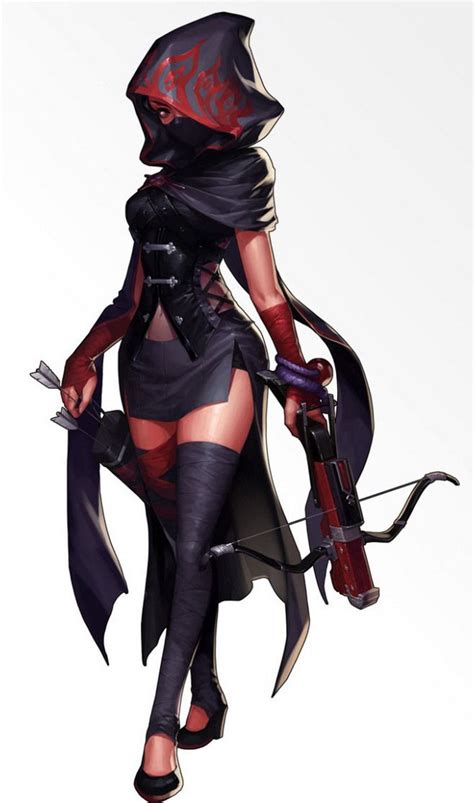 Hooded Female Assassinrogue Wip Female Character Design Female