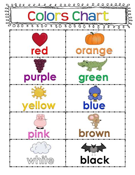 Favorite Color Chart Preschool Teaching Treasure